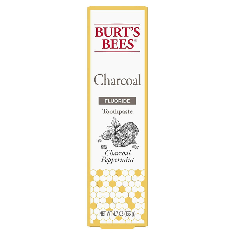 Burt's Bees Burt's Bees Charcoal + Whitening Mountain Mint Fluoride Toothpaste 4.7 oz Toothpaste White Smoke