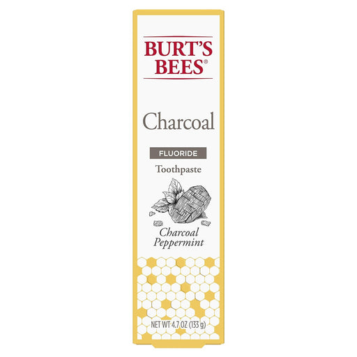 Burt's Bees Burt's Bees Charcoal + Whitening Mountain Mint Fluoride Toothpaste 4.7 oz Toothpaste White Smoke