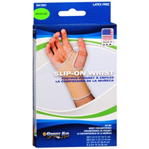 Sport Aid Sport Aid Slip On Wrist Brace Beige Medium Wall Jacks & Braces Light Gray