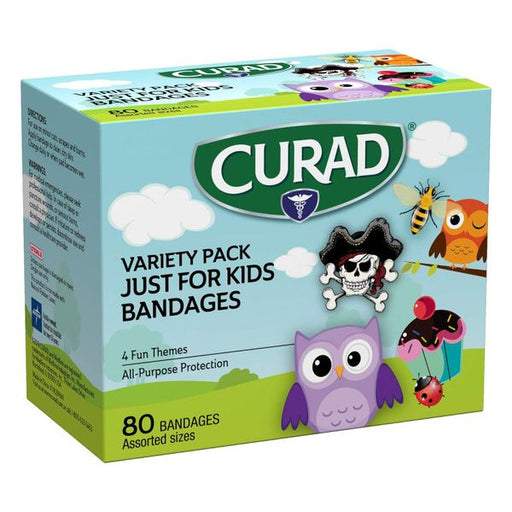 Curad Curad Bandages, Just For Kids, Assorted Sizes, Variety Pack Medical Tape & Bandages White Smoke