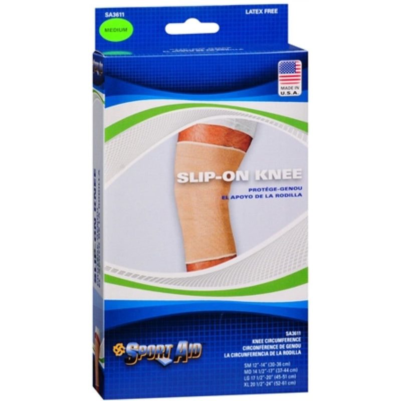 Sport Aid Sport Aid Slip-On Knee Wrap, Medium Knee Braces Light Gray