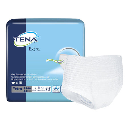 Tena Tena Protective Underwear Extra Absorbency Large 4x16 Ct Adult Diapers White Smoke