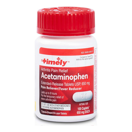 Timely Time-Cap Labs Timely Acetaminophen 650 Mg, 100 Caplets Medicine & Drugs White Smoke