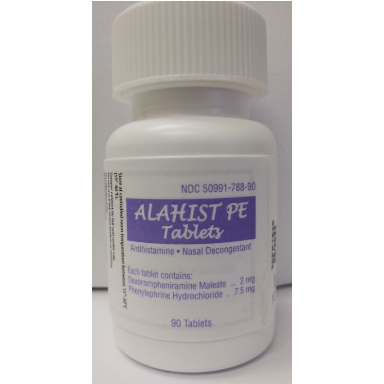 0 Alahist Pe Tab 2/7.5mg 90ct Poly Folder Tabs Dark Gray