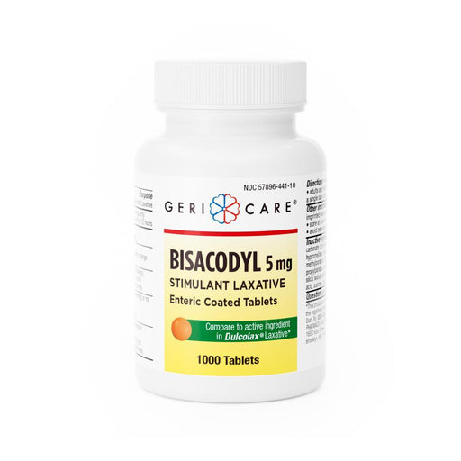 GeriCare GeriCare Bisacodyl 5mg Stimulant Laxative Tablets Medicine & Drugs White Smoke