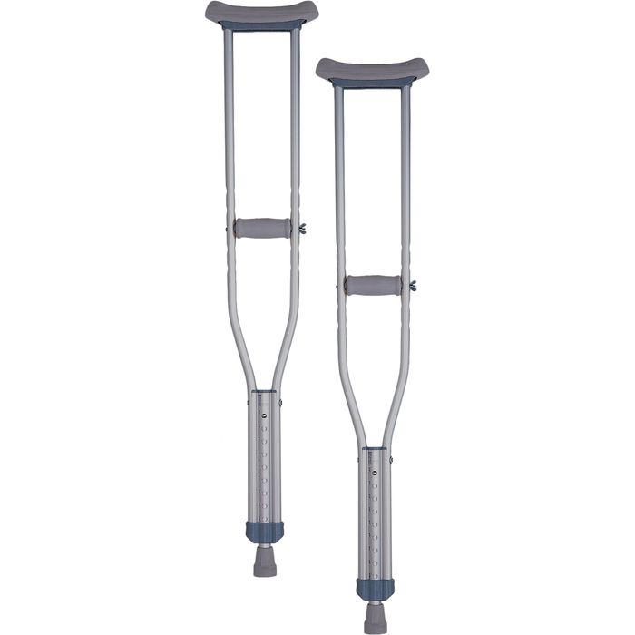 0 Crutch Pediatric P/B Aluminum 7203 2 Crutches White Smoke
