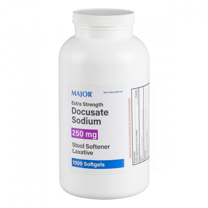 Major Major Stool Softener 250 mg (Docusate Sodium) - Extra Strength Relief, 1000 Softgels Medicine & Drugs Lavender