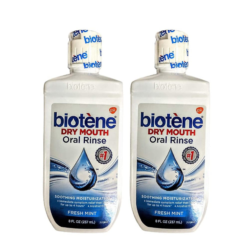 Biotene Biotene Oral Rinse Mouthwash For Dry Mouth, Fresh Mint, 8 Oz Mouthwash White Smoke