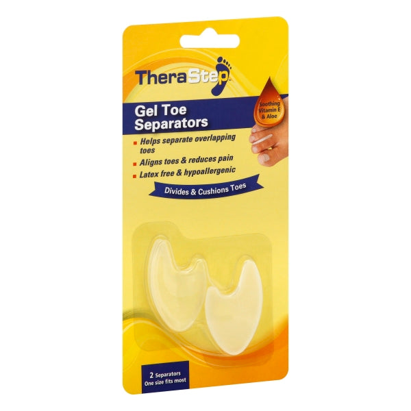 TheraStep TheraStep Silipos Gel Toe Separators 2/pkg. # 7003 Foot Care Light Goldenrod