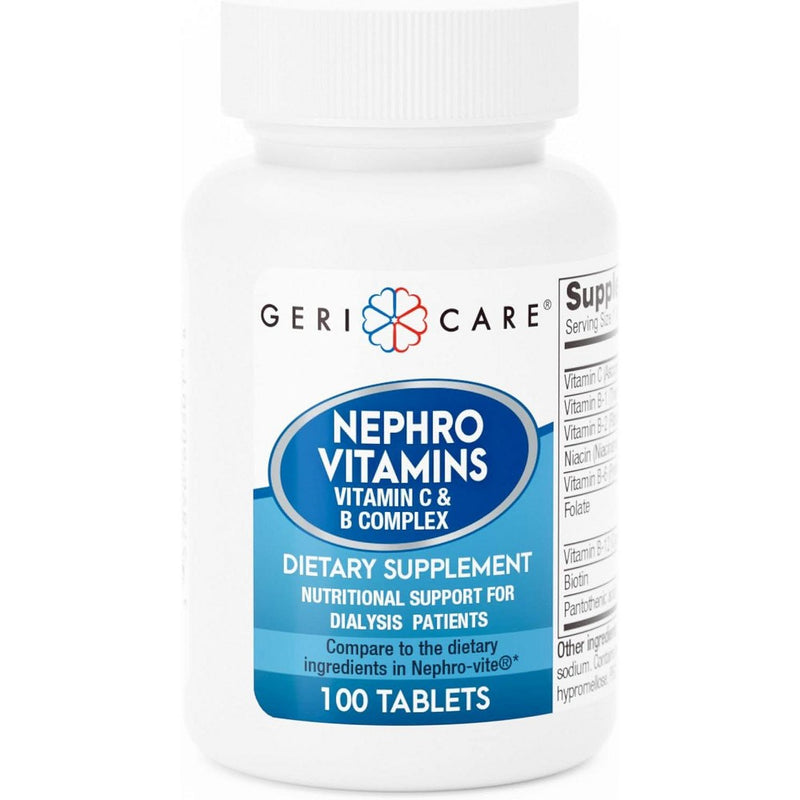 GeriCare Nephro Vitamin C/ B  Cx Tb 100 Vitamins & Supplements White Smoke