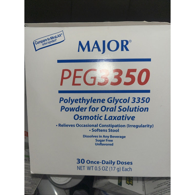 0 Major Polyethylene Glycol 3350 Powder Laxative Dark Gray