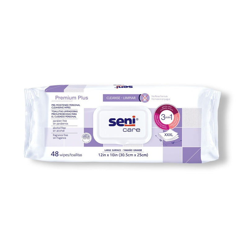 Seni Seni Care Personal Cleansing Wipe 10 X 12 S-WP48-C11, 1 Pack 48 Wipes Health Care White Smoke