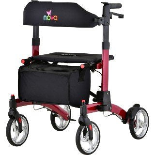 0 Rollator Monarch Red 4329RD NOVA Walkers White Smoke