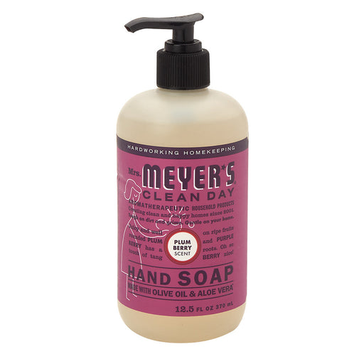 Mrs. Meyer's Mrs. Meyer's Clean Day Liquid Hand Soap, Plum Berry Scent, 12.5 Ounce Bottle Liquid Hand Soap White Smoke