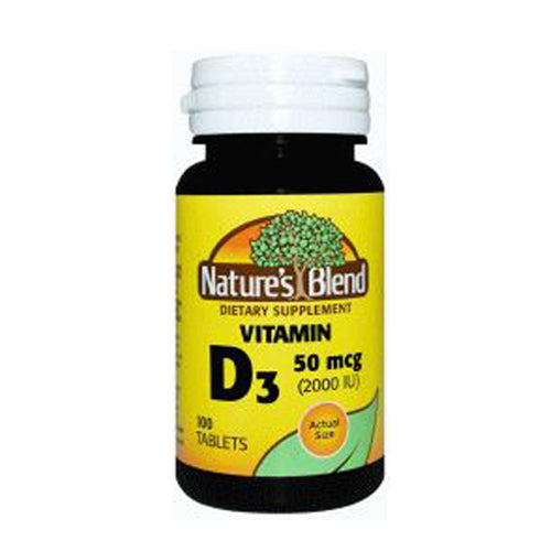Nature's Blend Nature's Blend Vitamin D3 100 Softgels Vitamins & Supplements Black