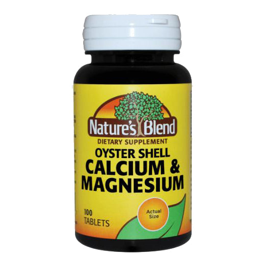 Nature's Blend Nature's Blend® Oyster Shell Calcium & Magnesium – Tablets Vitamins & Supplements Black