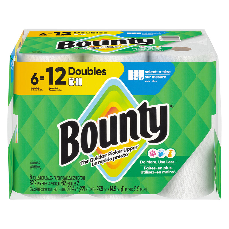 Bounty Bounty® White 2-Ply Select-A-Size (Double Rolls) Paper Towels Medium Sea Green