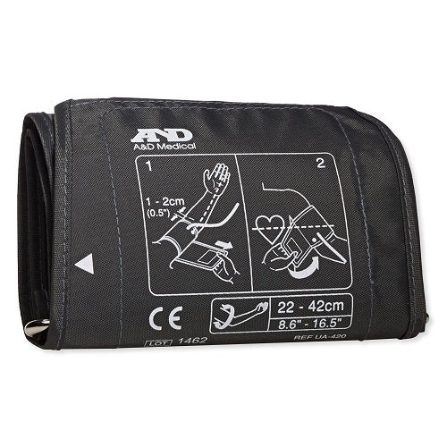 LifeSource LifeSource A&D Upper Arm Blood Pressure Cuffs Wide Range 1 Unit Blood Pressure Monitor Cuffs Dark Slate Gray