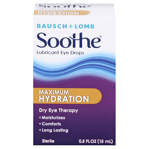 Soothe Soothe Bausch + Lomb Long Lasting Hydration Lubricant Eye Drops, 0.5 FL OZ Eye Drops & Lubricants White Smoke