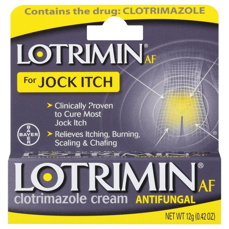 Lotrimin Lotrimin AF Jock Itch Antifungal Cream, 1% Clotrimazole - 0.42 oz Tube Medicine & Drugs Dim Gray