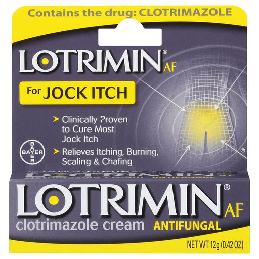 Lotrimin Lotrimin AF Jock Itch Antifungal Cream, 1% Clotrimazole - 0.42 oz Tube Medicine & Drugs Dim Gray