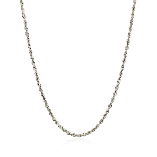 Bids.com 2.0mm 14k White Gold Solid Diamond Cut Rope Chain Necklaces White Smoke 16 / White Gold,18 / White Gold,20 / White Gold,22 / White Gold,24 / White Gold,30 / White Gold