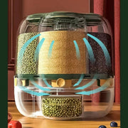 SmartPursue™ 360° Rotating Grain Storage Container Food Storage Sienna 1 Style,15 Style,2 Style,4 Style,9 Style,Gold plated white,Moon Rock Gray Goldplated,Spring sprouts green