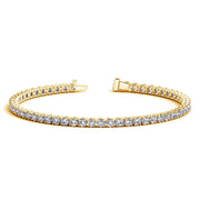 Bids.com Lab Grown Round Diamond Tennis Bracelet in 14k Yellow Gold (5 cctw  F/G  VS2/SI1) Bracelets White Smoke 7 / Yellow Gold