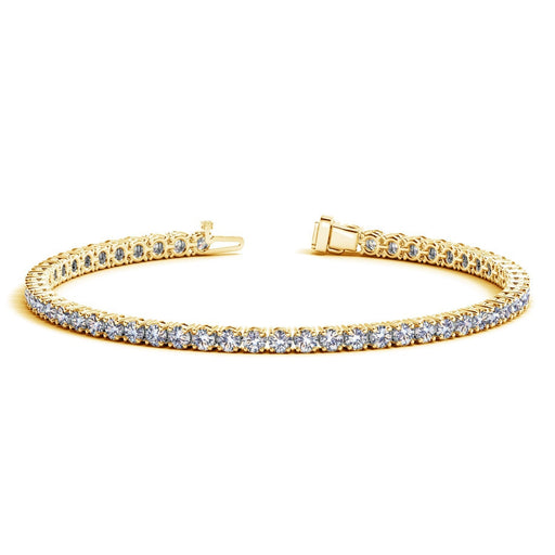 Bids.com Lab Grown Round Diamond Tennis Bracelet in 14k Yellow Gold (5 cctw  F/G  VS2/SI1) Bracelets White Smoke 7 / Yellow Gold