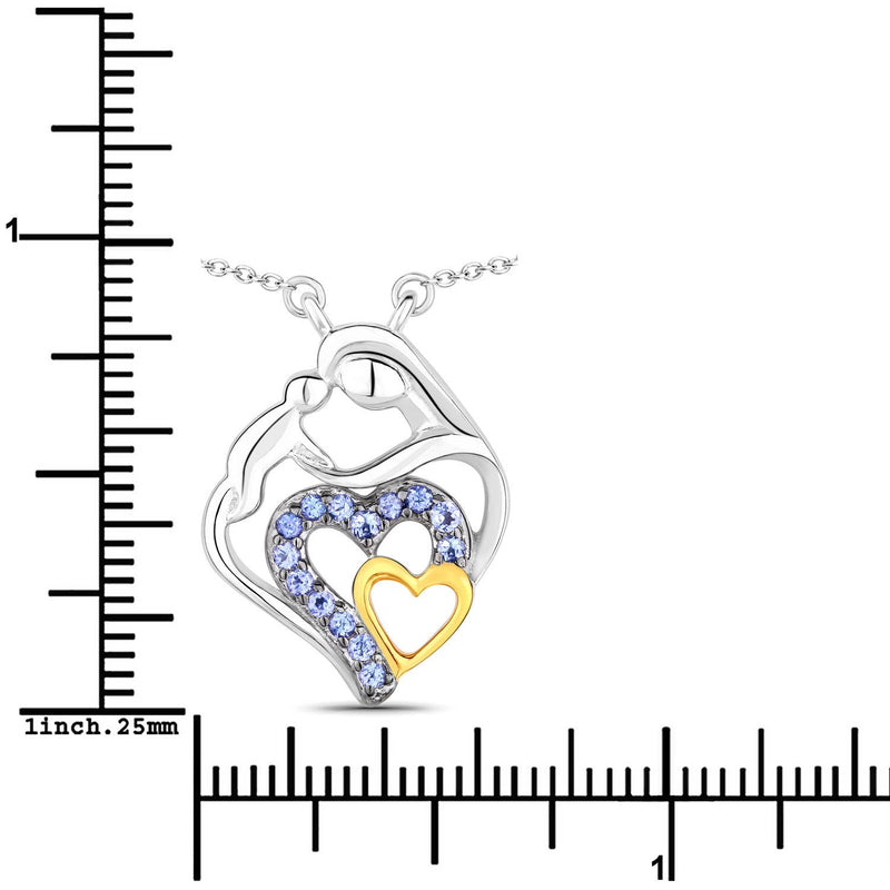 Bids.com 0.28 Carat Genuine Tanzanite .925 Sterling Silver Pendant Pendants White Smoke size 18.00