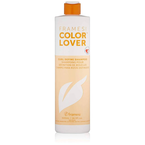 VIP Extensions Framesi Color Lover Curl Define Shampoo, Shampoo for Curly Hair with Quinoa and Aloe Vera, Color Treated Hair Shampoo Wheat 16.9 Fl Oz