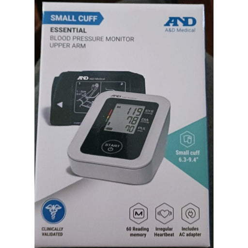 0 A&d Medical Blood Pressure Monitor Upper Arm 6.3-9.4" Small Circumference Blood Pressure Monitors Dark Gray
