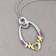 Bids.com 0.18 Carat Genuine Ruby .925 Sterling Silver Pendant Pendants Dark Gray size 18.00