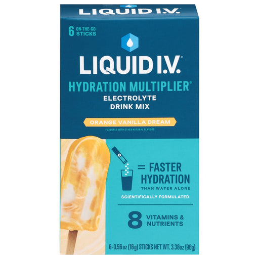 Liquid I.V. Liquid I.V. Hydration Multiplier Electrolyte Orange Vanilla Dream Drink Mix Packets Powdered Beverage Mixes Dark Cyan
