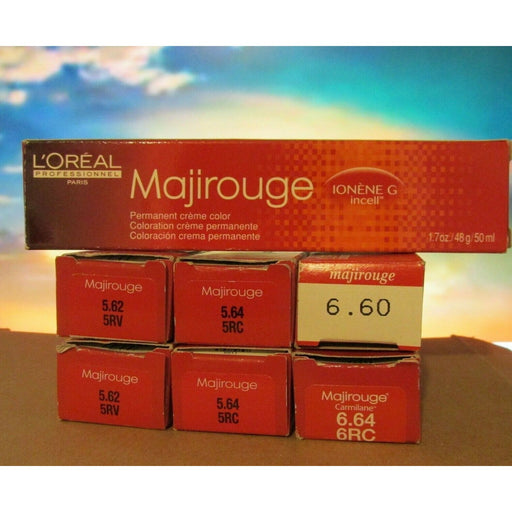 0 L'Oreal MAJIROUGE Permanent Hair Color Cream 1.7 Oz / 50 Ml *Choose Shade Lamp Shades Firebrick