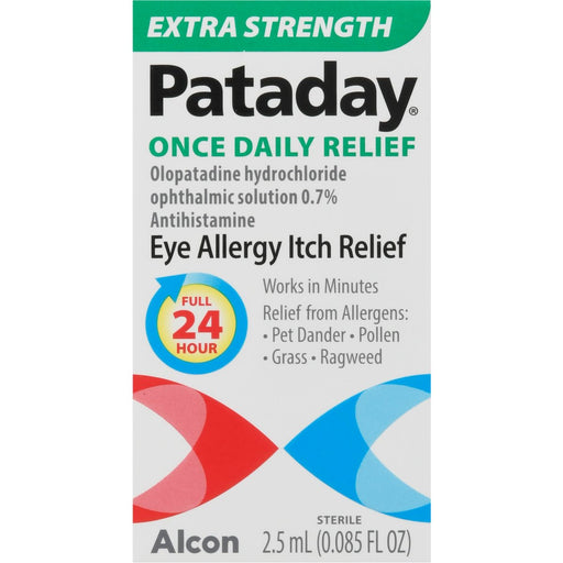 Pataday Pataday Alcon Once Daily Eye Allergy Itch Relief, Extra Strength - 2.5 Ml Ear Care Light Gray
