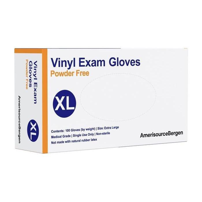 0 AmerisourceBergen Glove Vinyl Exam XL 100ct Gloves & Mittens White Smoke
