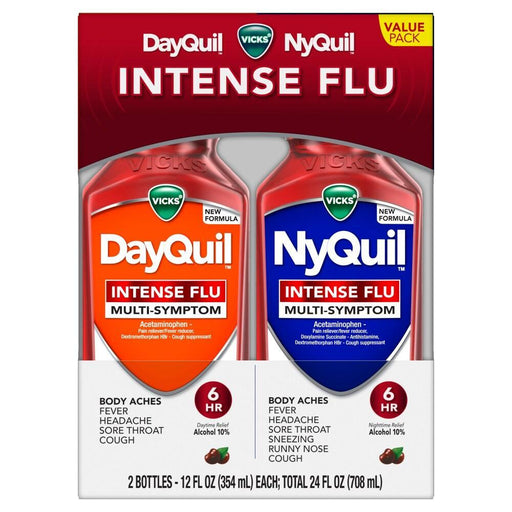 Vicks Vicks Intense Flu Multi-Symptom DayQuil And NyQuil Health & Beauty White Smoke