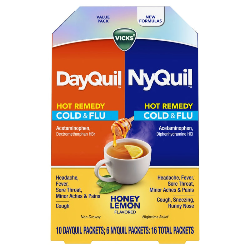 Vicks Vicks DayQuil NyQuil Honey Lemon Flavored Multi-Symptom Response Packets Honey Chocolate