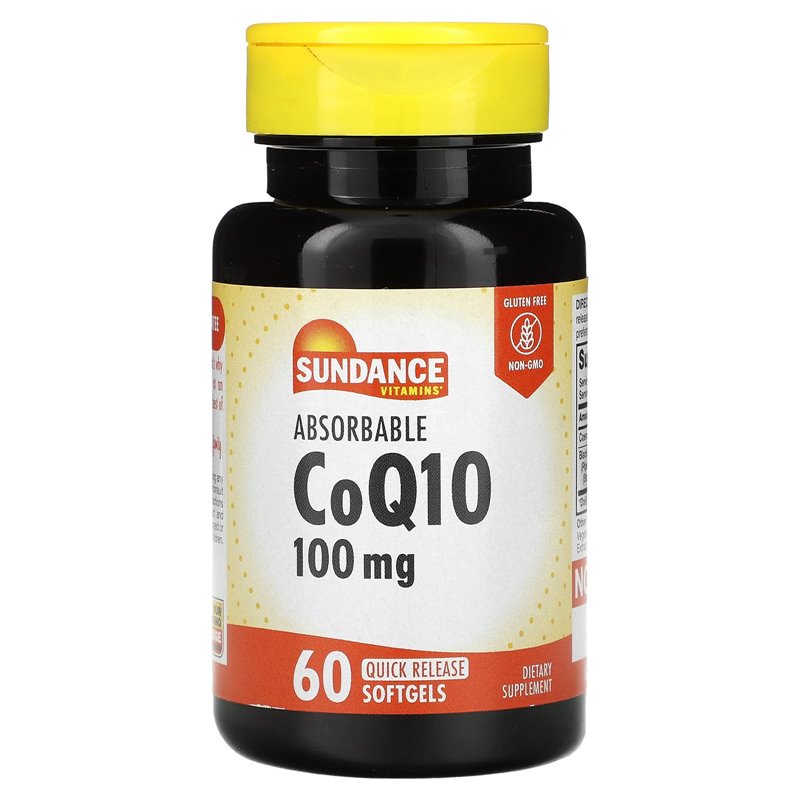 Sundance Sundance Vitamins® CoQ10 100 mg Plus – Cardiovascular & Energy Support (60 Softgels) Vitamins & Supplements White Smoke