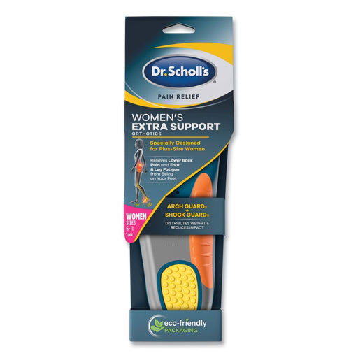 Dr. Scholl's Dr. Scholl's Pain Relief Extra Support Orthotic Insoles For Women Sizes 6 To 11 -- 1 Pair Foot Care White Smoke
