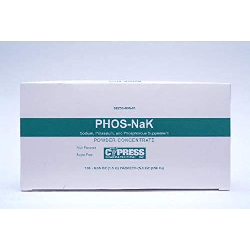 Cypress Cypress Pharmaceutical Phos-NaK – Fruit Flavored Powder Packets (100ct) Vitamins & Supplements Light Gray