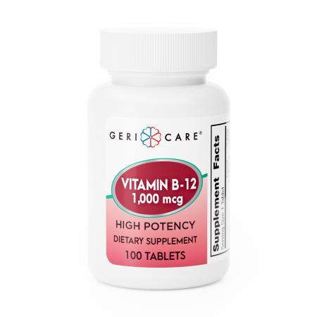 Geri-Care Geri-Care Vitamin B12 Tablets 1000mcg 100ct Vitamins & Supplements White Smoke