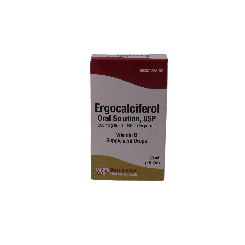 Leader Ergocalciferol Oral Solution (200 mcg / 8,000 IU) – 2 fl oz Vitamins & Supplements Slate Gray