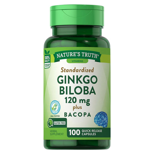 Nature's Truth Nature's Truth Standardized Extract Ginkgo Biloba Plus Dietary Supplement Quick Release Capsules - 100ct Vitamins & Supplements White Smoke