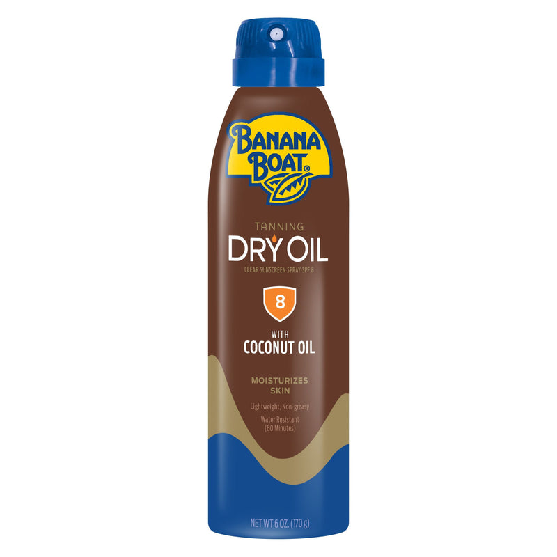 Banana Boat Banana Boat Ultramist Deep Tanning Dry Oil Clear Spray Sunscreen SPF 8 6 Oz Sunscreen Dark Olive Green