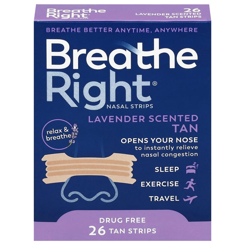 Breathe Right Breathe Right® Nasal Strips – Tan – Lavender Scented Medicine & Drugs Midnight Blue