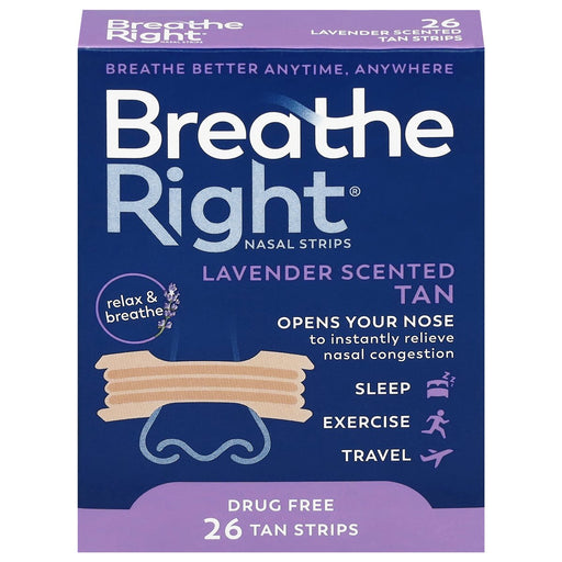 Breathe Right Breathe Right® Nasal Strips – Tan – Lavender Scented Medicine & Drugs Midnight Blue