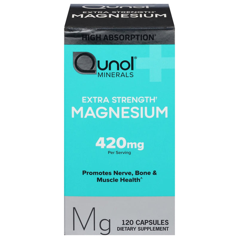 Qunol Qunol Magnesium, Extra Strength, 420 Mg, Capsules Health & Beauty Turquoise