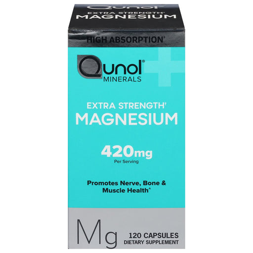 Qunol Qunol Magnesium, Extra Strength, 420 Mg, Capsules Health & Beauty Turquoise